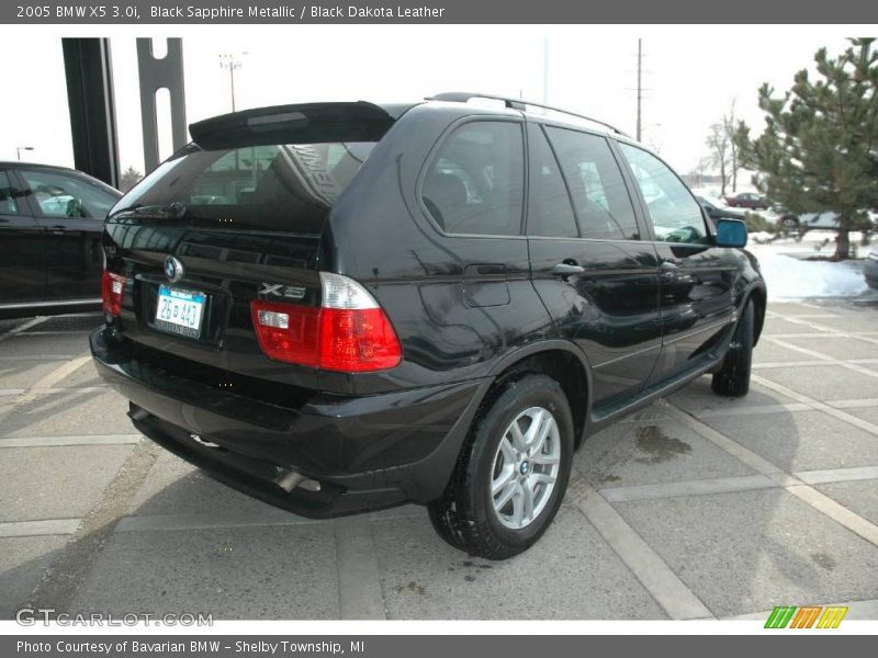 Black Sapphire Metallic / Black Dakota Leather 2005 BMW X5 3.0i