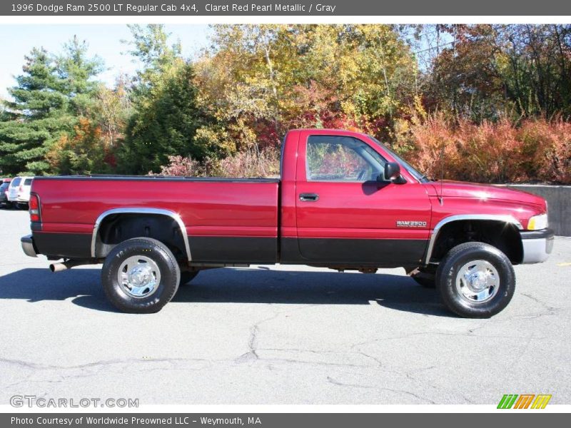 Claret Red Pearl Metallic / Gray 1996 Dodge Ram 2500 LT Regular Cab 4x4