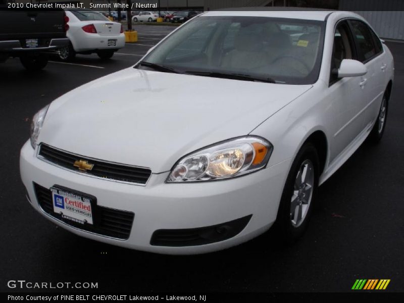 Summit White / Neutral 2010 Chevrolet Impala LT