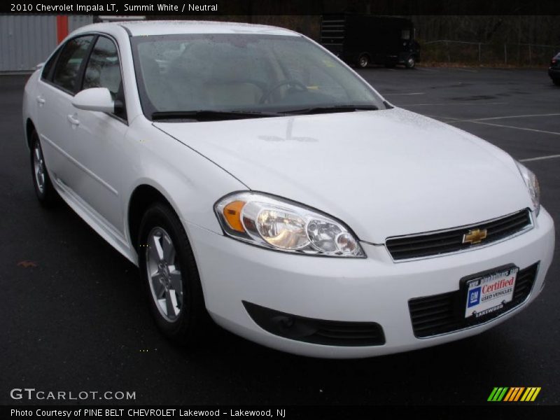 Summit White / Neutral 2010 Chevrolet Impala LT