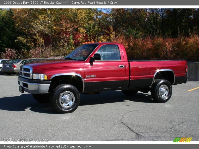 Claret Red Pearl Metallic / Gray 1996 Dodge Ram 2500 LT Regular Cab 4x4