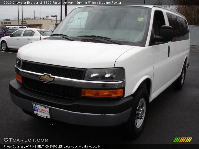 Summit White / Medium Pewter 2010 Chevrolet Express LS 3500 Passenger Van