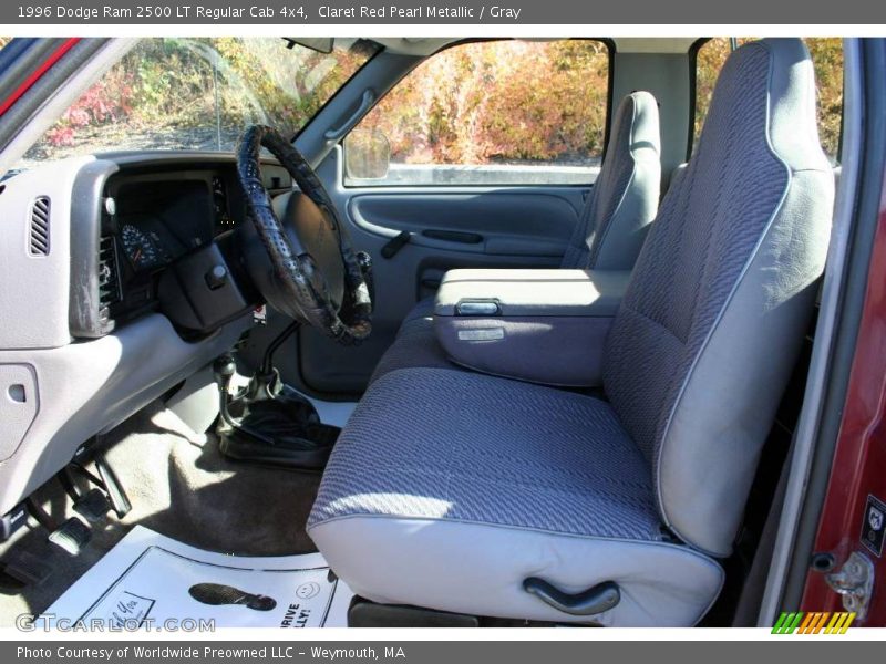 Claret Red Pearl Metallic / Gray 1996 Dodge Ram 2500 LT Regular Cab 4x4