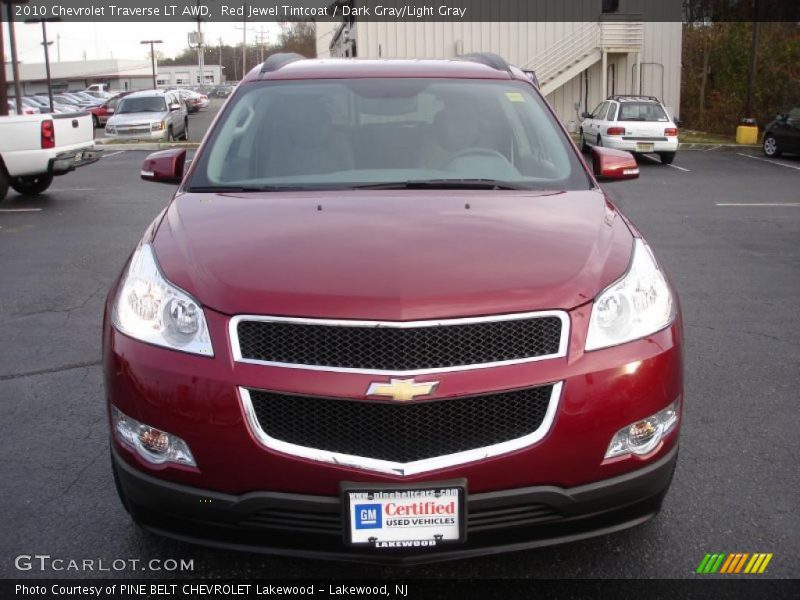 Red Jewel Tintcoat / Dark Gray/Light Gray 2010 Chevrolet Traverse LT AWD