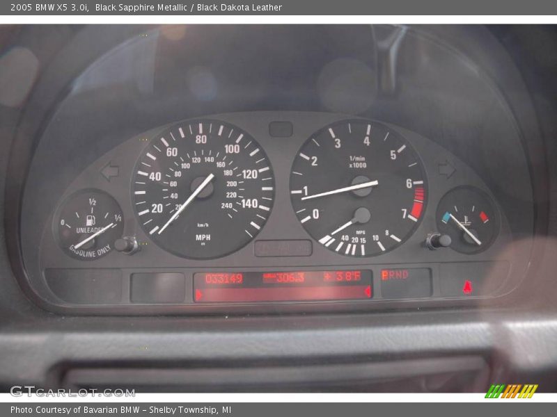 Black Sapphire Metallic / Black Dakota Leather 2005 BMW X5 3.0i