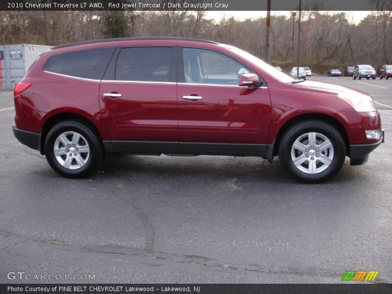 Red Jewel Tintcoat / Dark Gray/Light Gray 2010 Chevrolet Traverse LT AWD