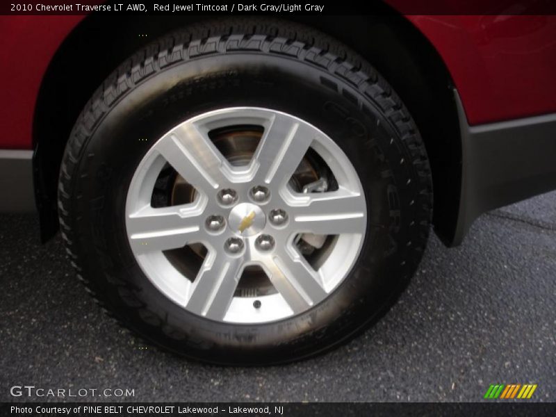 Red Jewel Tintcoat / Dark Gray/Light Gray 2010 Chevrolet Traverse LT AWD