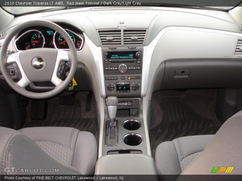 Red Jewel Tintcoat / Dark Gray/Light Gray 2010 Chevrolet Traverse LT AWD