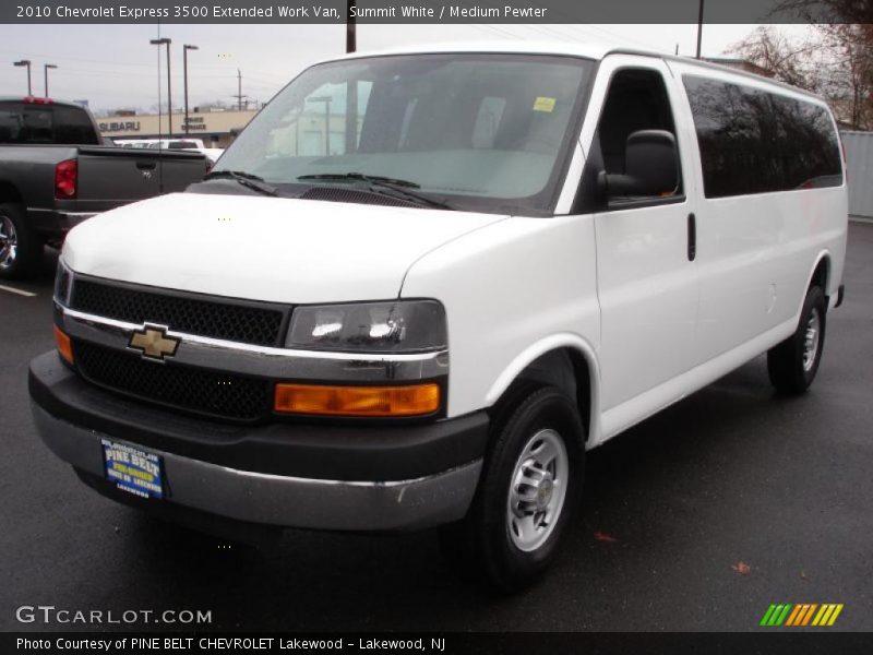 Summit White / Medium Pewter 2010 Chevrolet Express 3500 Extended Work Van