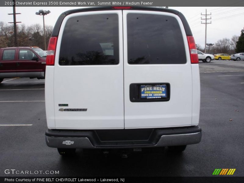Summit White / Medium Pewter 2010 Chevrolet Express 3500 Extended Work Van