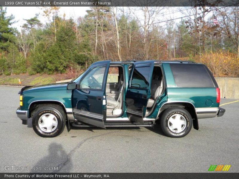 Emerald Green Metallic / Neutral 1999 GMC Yukon SLT 4x4