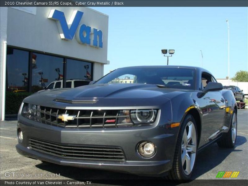 Cyber Gray Metallic / Black 2010 Chevrolet Camaro SS/RS Coupe