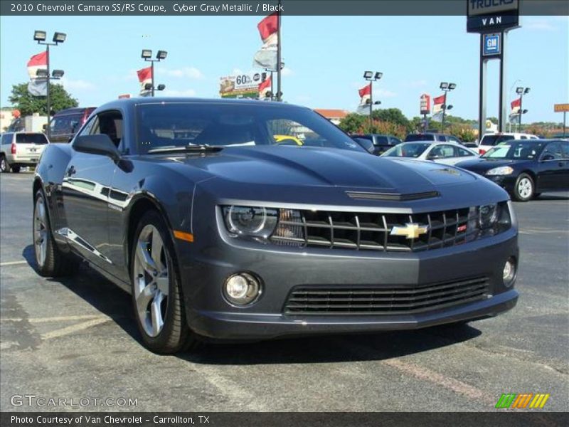 Cyber Gray Metallic / Black 2010 Chevrolet Camaro SS/RS Coupe