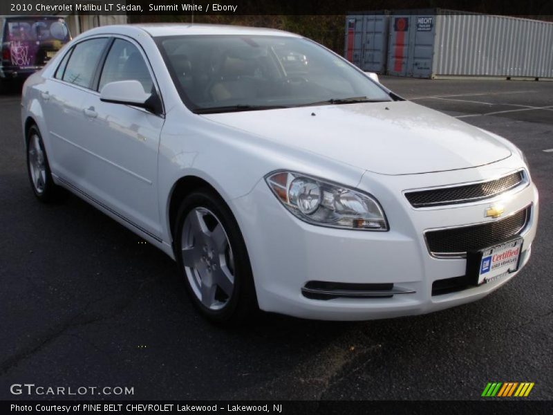 Summit White / Ebony 2010 Chevrolet Malibu LT Sedan