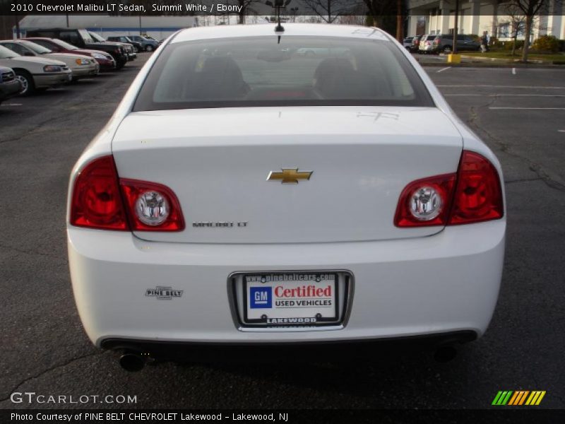 Summit White / Ebony 2010 Chevrolet Malibu LT Sedan
