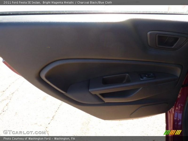 Bright Magenta Metallic / Charcoal Black/Blue Cloth 2011 Ford Fiesta SE Sedan