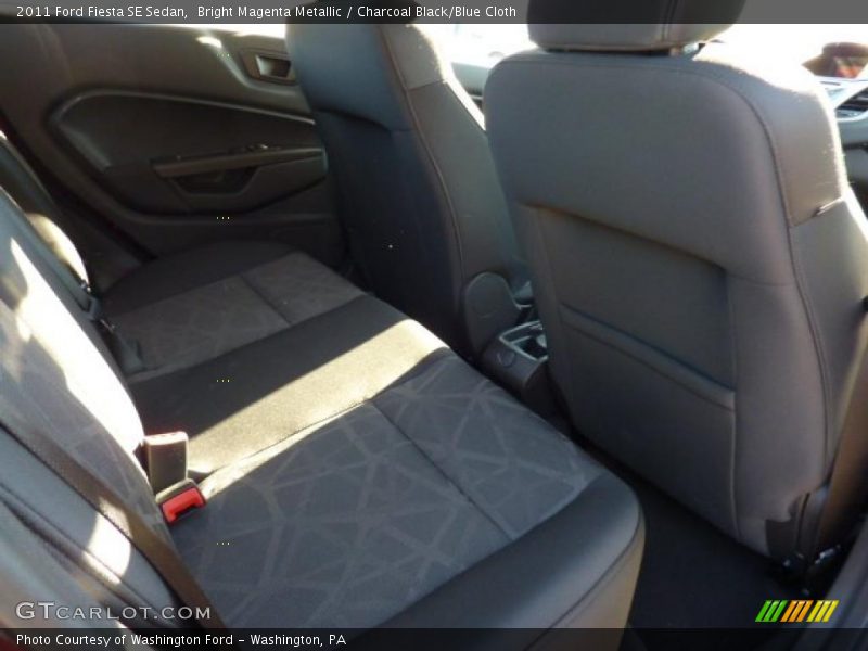 Bright Magenta Metallic / Charcoal Black/Blue Cloth 2011 Ford Fiesta SE Sedan