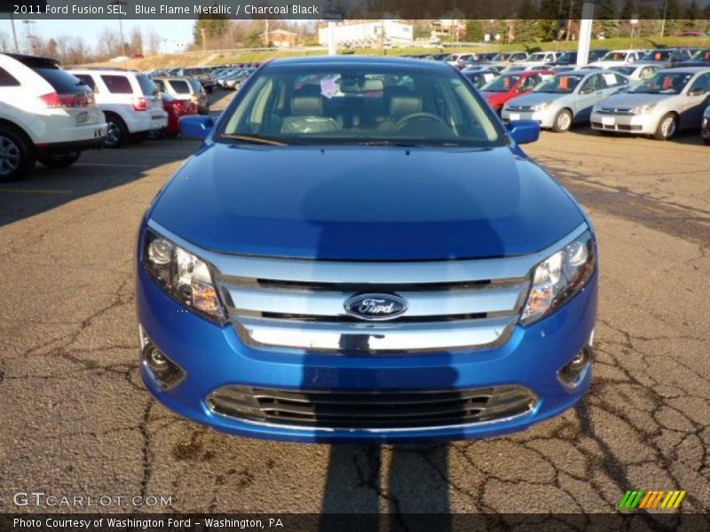 Blue Flame Metallic / Charcoal Black 2011 Ford Fusion SEL