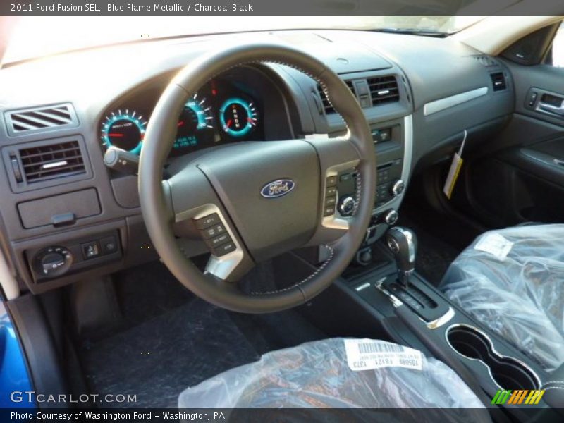 Blue Flame Metallic / Charcoal Black 2011 Ford Fusion SEL