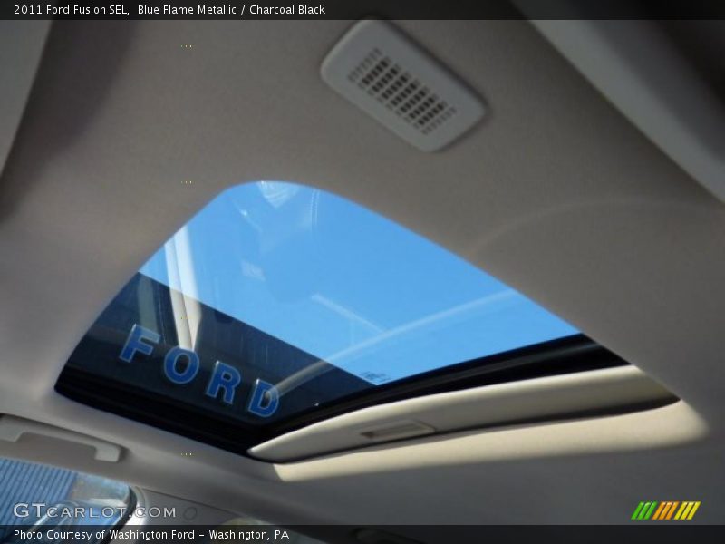 Blue Flame Metallic / Charcoal Black 2011 Ford Fusion SEL
