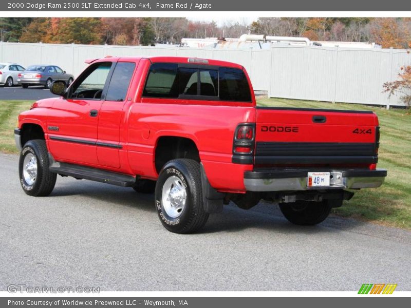 Flame Red / Agate 2000 Dodge Ram 2500 SLT Extended Cab 4x4