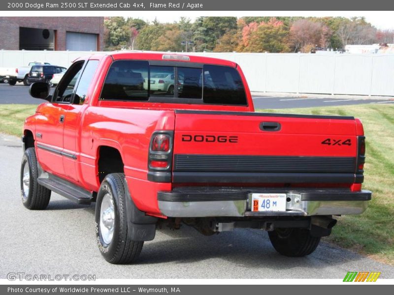 Flame Red / Agate 2000 Dodge Ram 2500 SLT Extended Cab 4x4