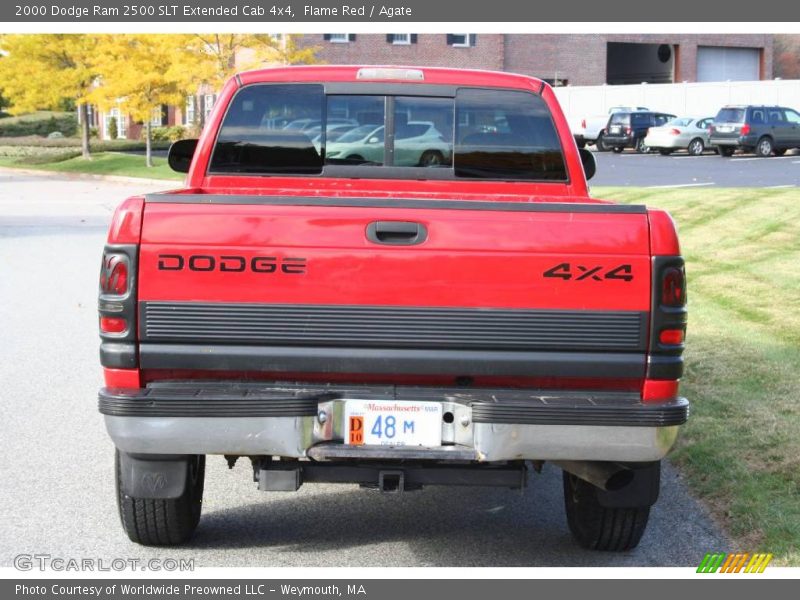 Flame Red / Agate 2000 Dodge Ram 2500 SLT Extended Cab 4x4