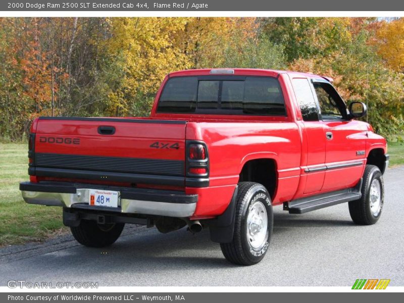 Flame Red / Agate 2000 Dodge Ram 2500 SLT Extended Cab 4x4