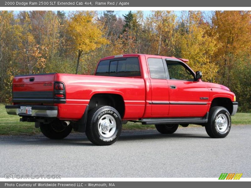 Flame Red / Agate 2000 Dodge Ram 2500 SLT Extended Cab 4x4