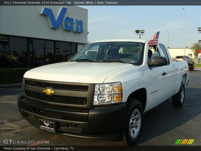 Summit White / Dark Titanium 2011 Chevrolet Silverado 1500 Extended Cab
