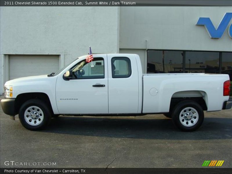 Summit White / Dark Titanium 2011 Chevrolet Silverado 1500 Extended Cab