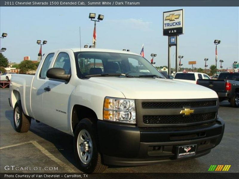 Summit White / Dark Titanium 2011 Chevrolet Silverado 1500 Extended Cab