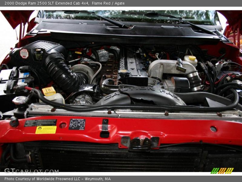 Flame Red / Agate 2000 Dodge Ram 2500 SLT Extended Cab 4x4