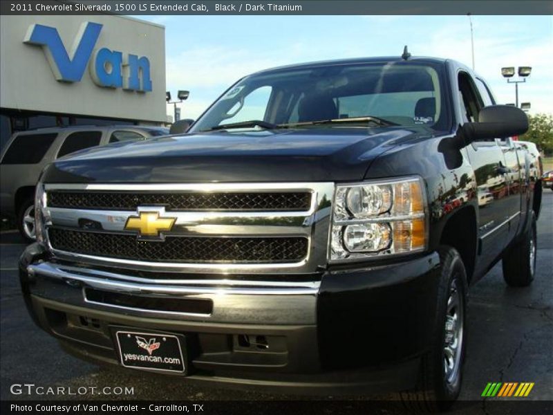 Black / Dark Titanium 2011 Chevrolet Silverado 1500 LS Extended Cab