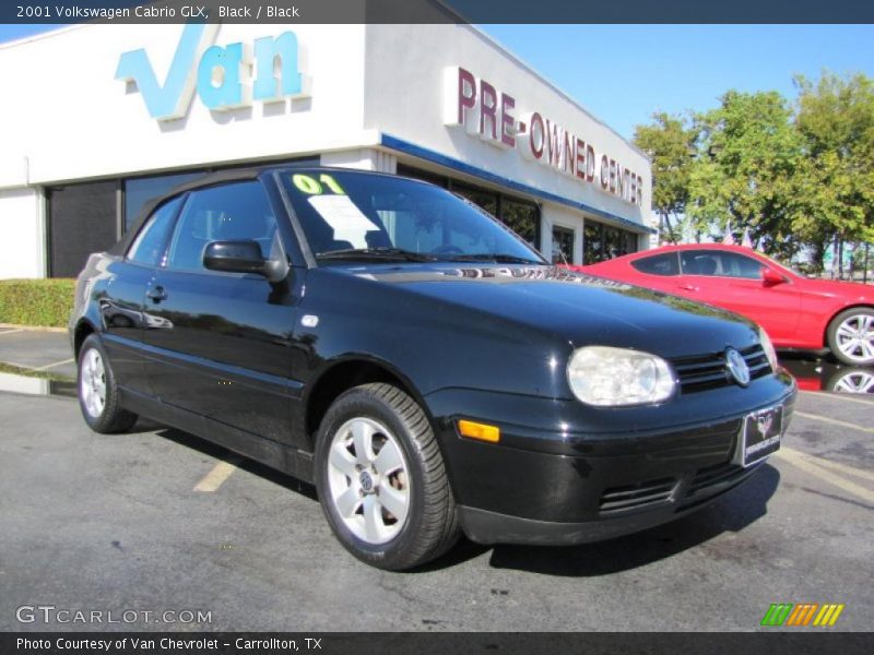 Black / Black 2001 Volkswagen Cabrio GLX