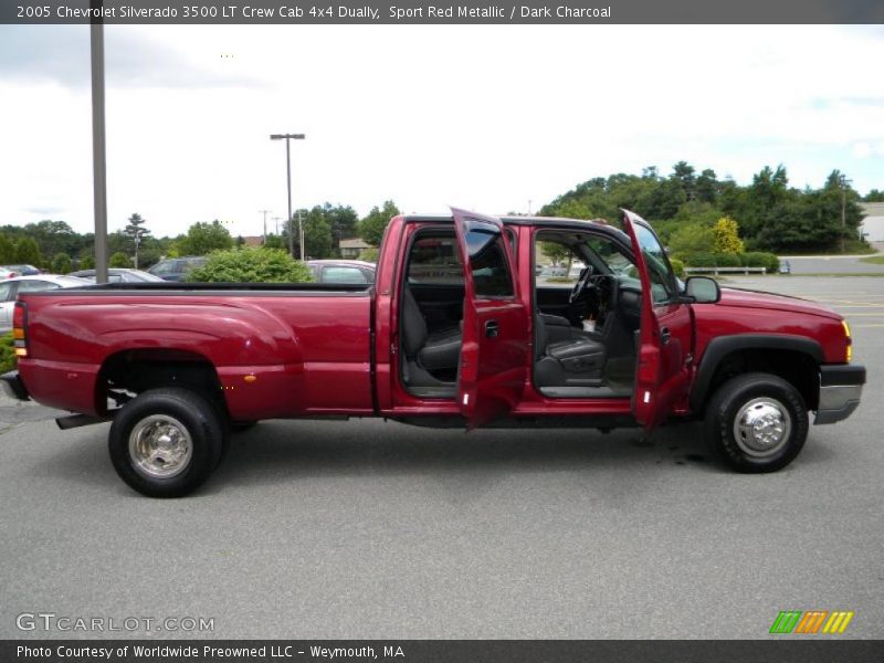 Sport Red Metallic / Dark Charcoal 2005 Chevrolet Silverado 3500 LT Crew Cab 4x4 Dually