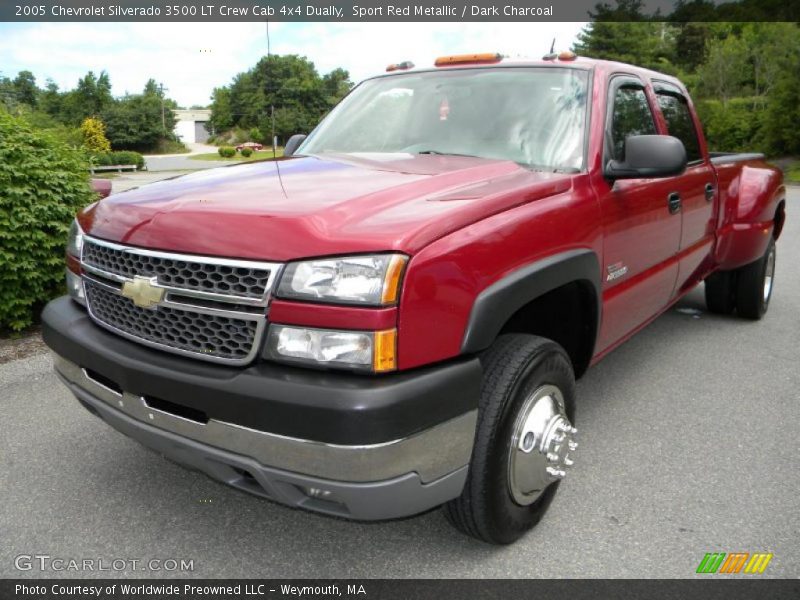 Front 3/4 View of 2005 Silverado 3500 LT Crew Cab 4x4 Dually