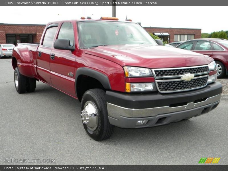 Sport Red Metallic / Dark Charcoal 2005 Chevrolet Silverado 3500 LT Crew Cab 4x4 Dually