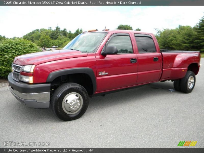 Sport Red Metallic / Dark Charcoal 2005 Chevrolet Silverado 3500 LT Crew Cab 4x4 Dually
