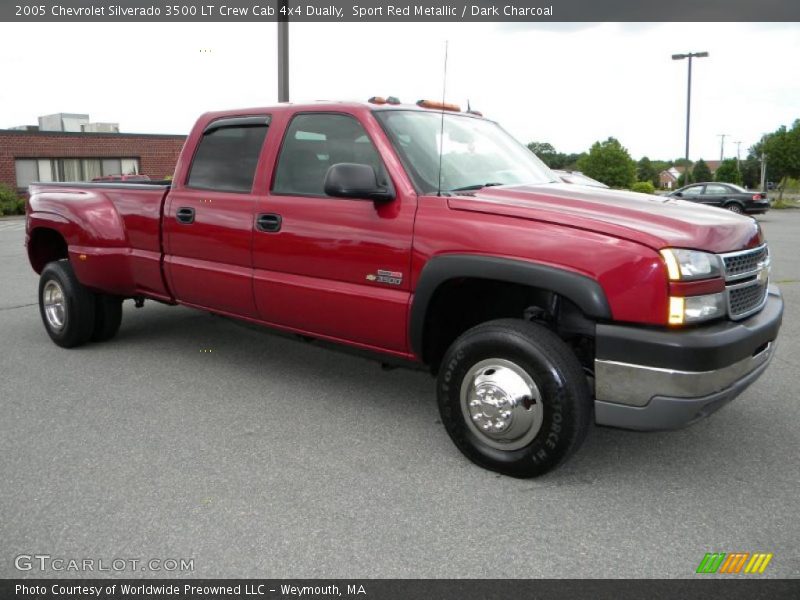 Sport Red Metallic / Dark Charcoal 2005 Chevrolet Silverado 3500 LT Crew Cab 4x4 Dually