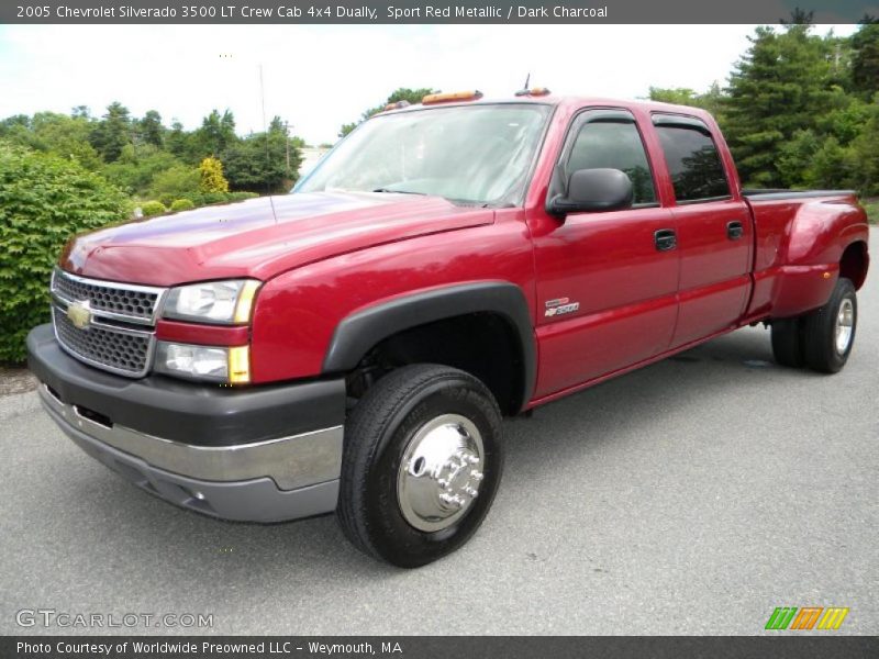 Sport Red Metallic / Dark Charcoal 2005 Chevrolet Silverado 3500 LT Crew Cab 4x4 Dually