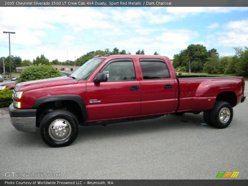 Sport Red Metallic / Dark Charcoal 2005 Chevrolet Silverado 3500 LT Crew Cab 4x4 Dually