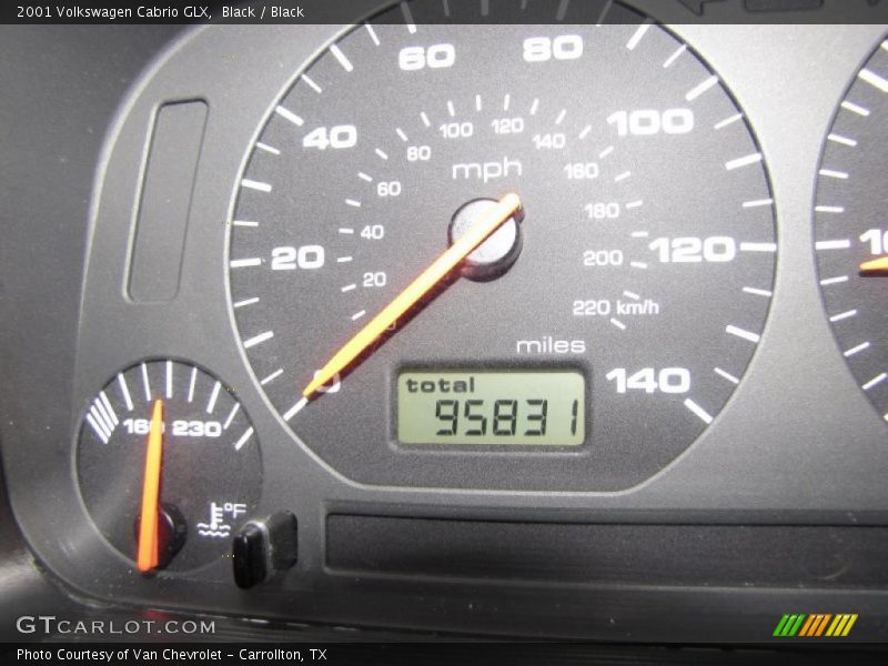 Black / Black 2001 Volkswagen Cabrio GLX