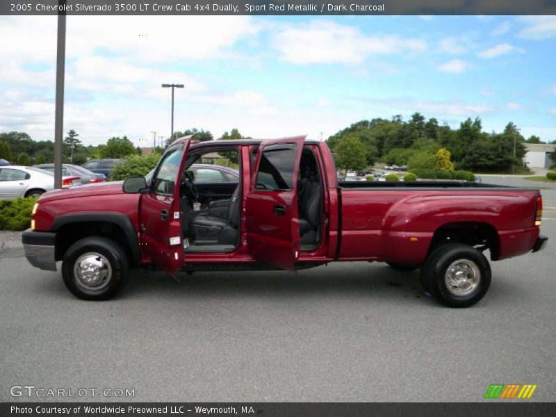 Sport Red Metallic / Dark Charcoal 2005 Chevrolet Silverado 3500 LT Crew Cab 4x4 Dually