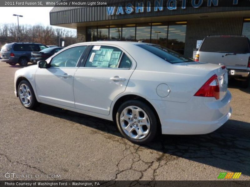 White Suede / Medium Light Stone 2011 Ford Fusion SE