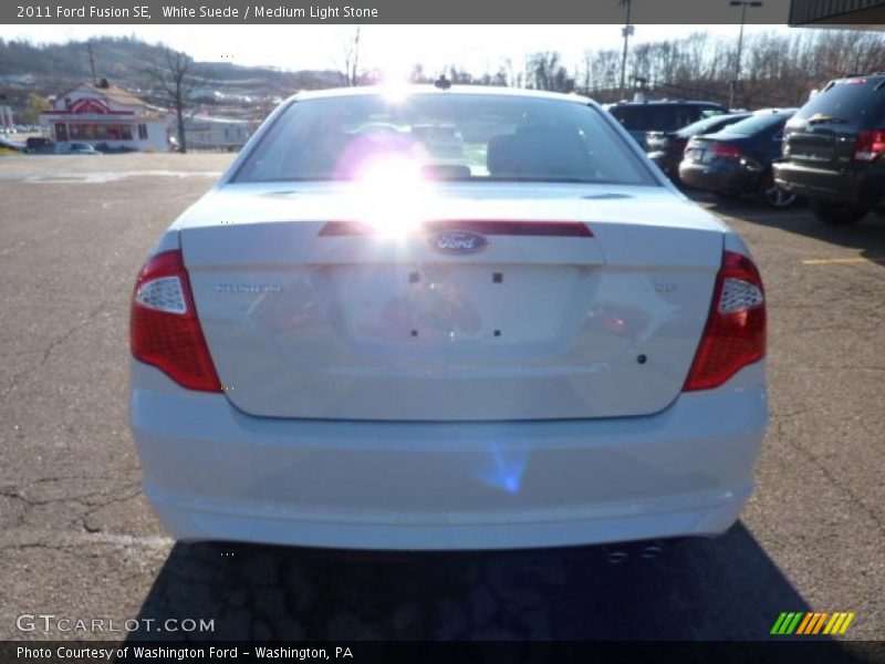 White Suede / Medium Light Stone 2011 Ford Fusion SE