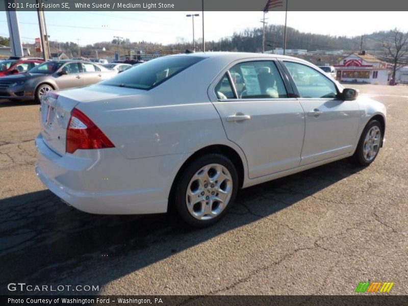 White Suede / Medium Light Stone 2011 Ford Fusion SE