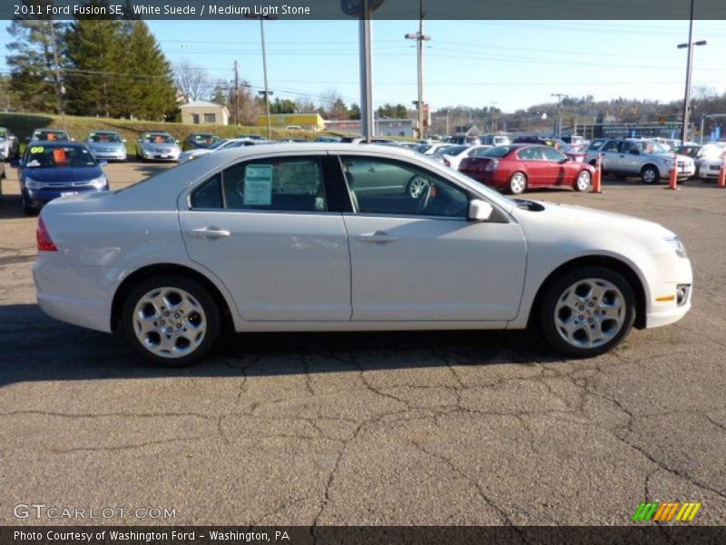 White Suede / Medium Light Stone 2011 Ford Fusion SE