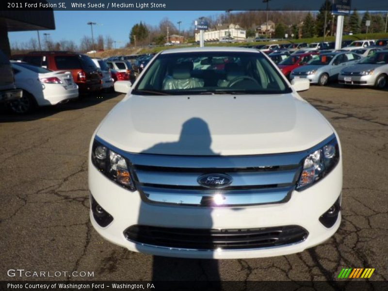 White Suede / Medium Light Stone 2011 Ford Fusion SE