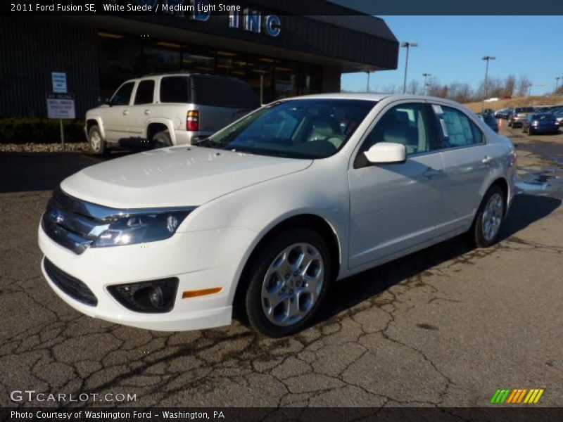 White Suede / Medium Light Stone 2011 Ford Fusion SE